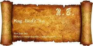 Mag Beáta névjegykártya