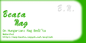 beata mag business card